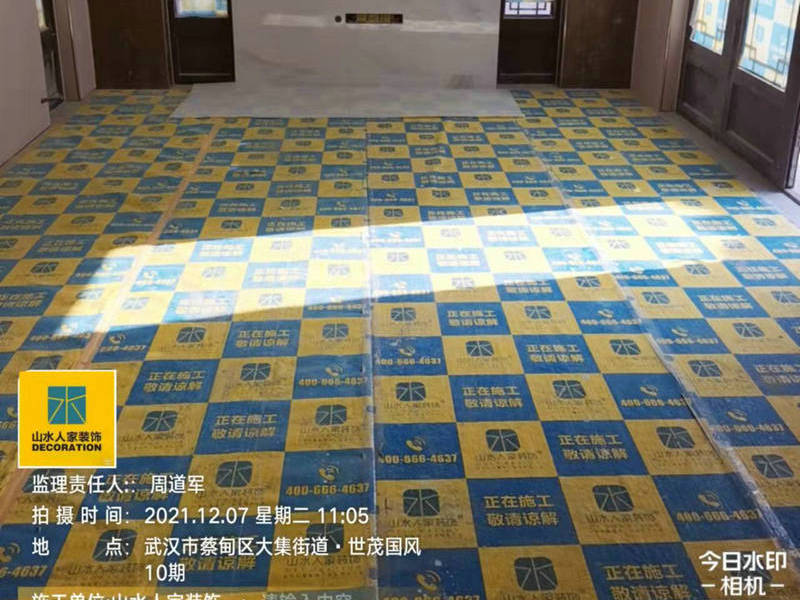 武漢世貿國風10期裝修工地安裝驗收