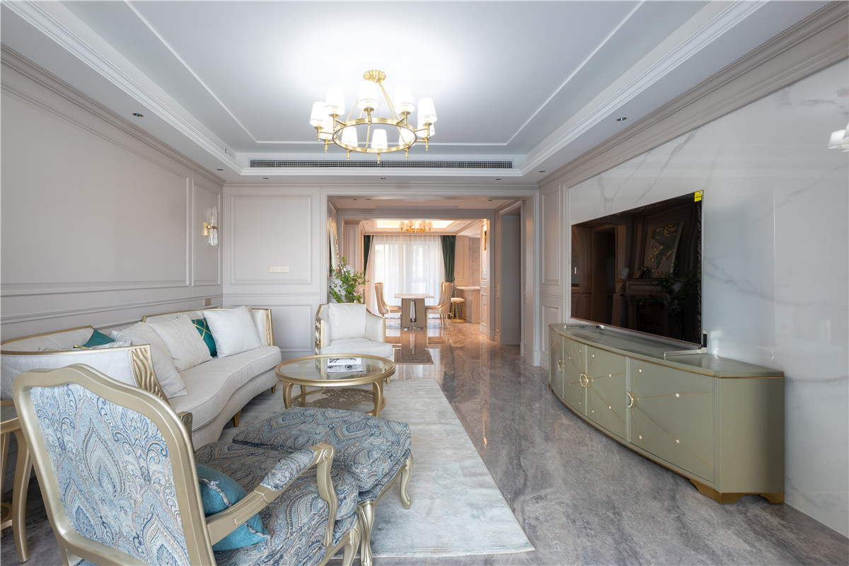 華發外灘首府美式輕奢風格裝修效果圖