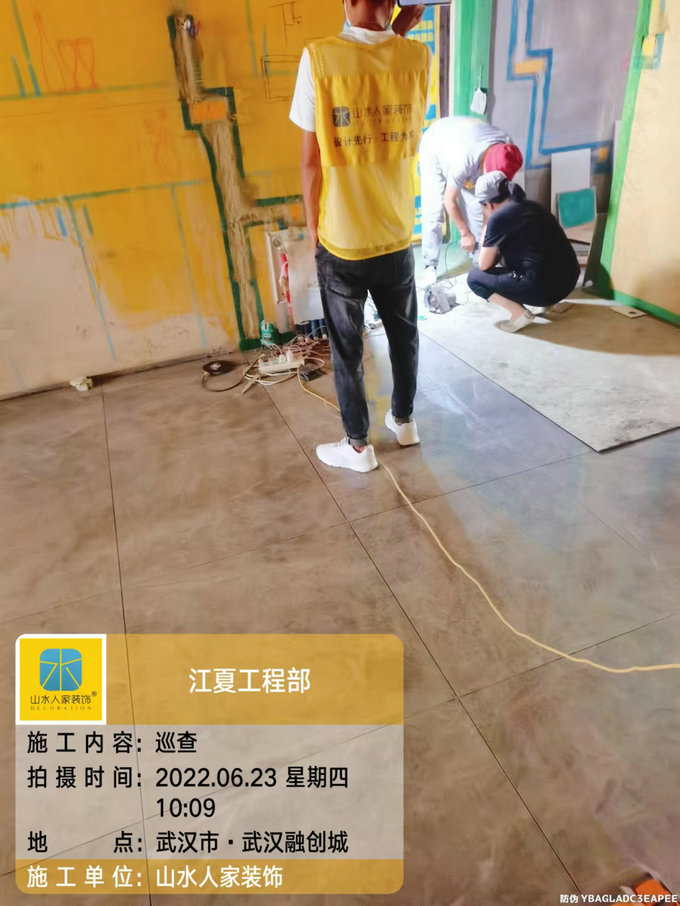 融創城裝修工地泥工施工巡查