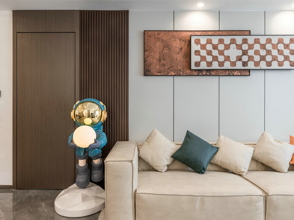 愛家名校華城現代風格復式樓裝修效果圖