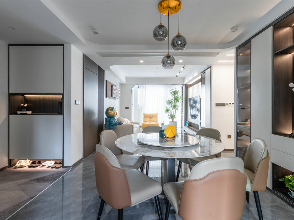 愛家名校華城現代風格復式樓裝修效果圖