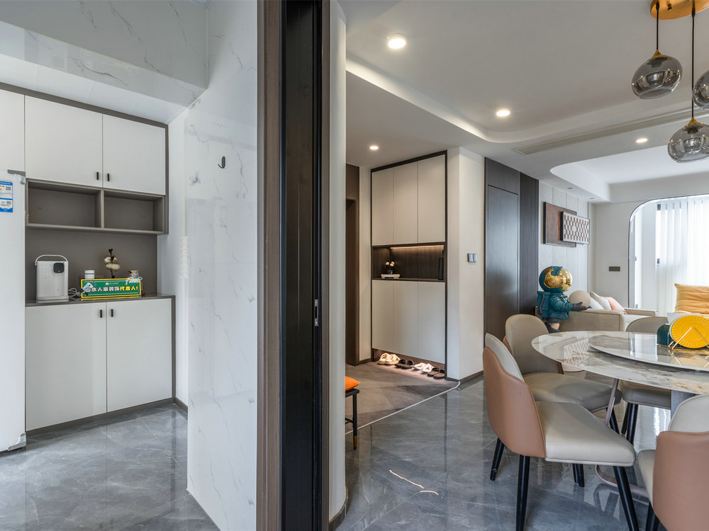 愛家名校華城現代風格復式樓裝修效果圖