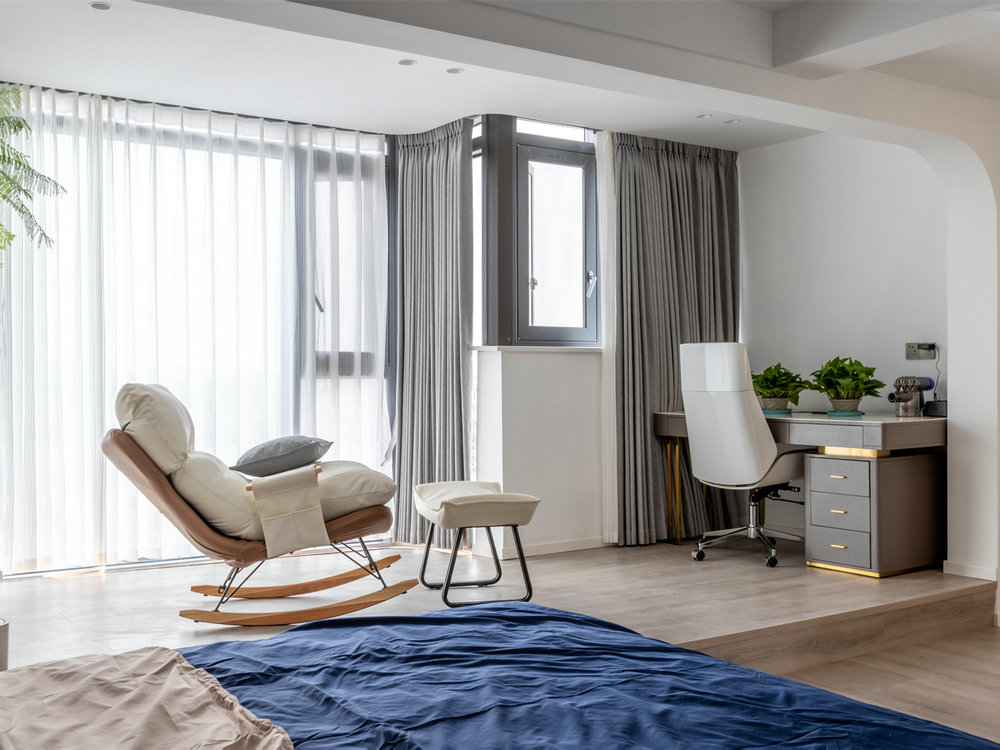 愛家名校華城現代風格復式樓裝修效果圖