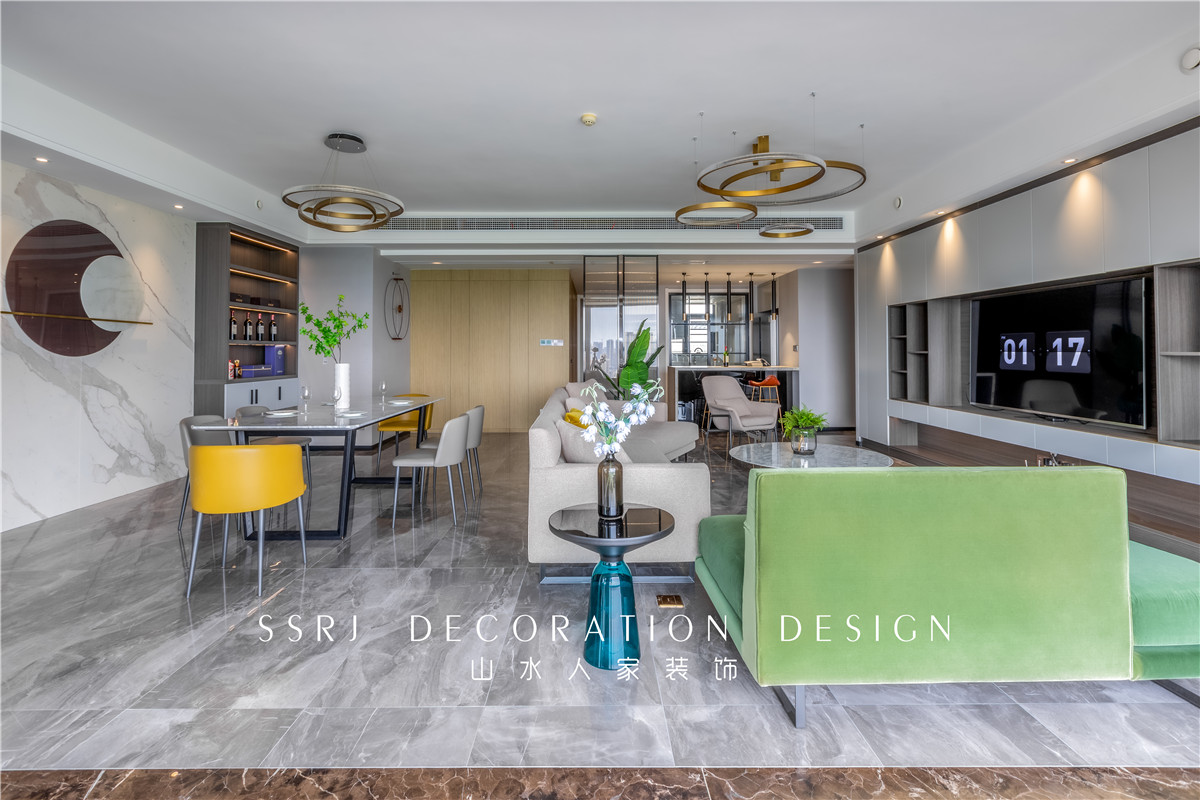 月湖琴聲286平現代風格裝修效果圖