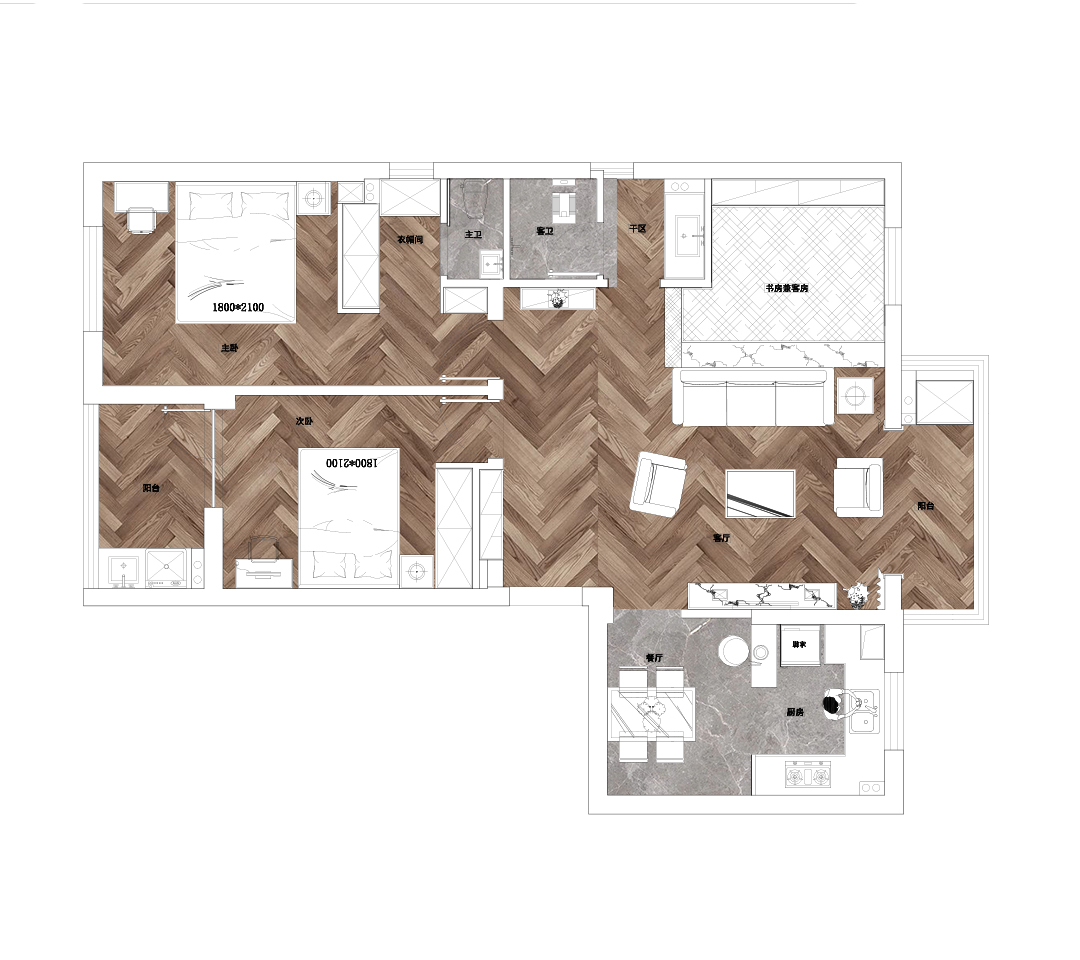丹亭懿府現代風格裝修效果圖