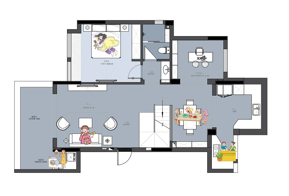 聯投金色港灣美式風格裝修效果圖