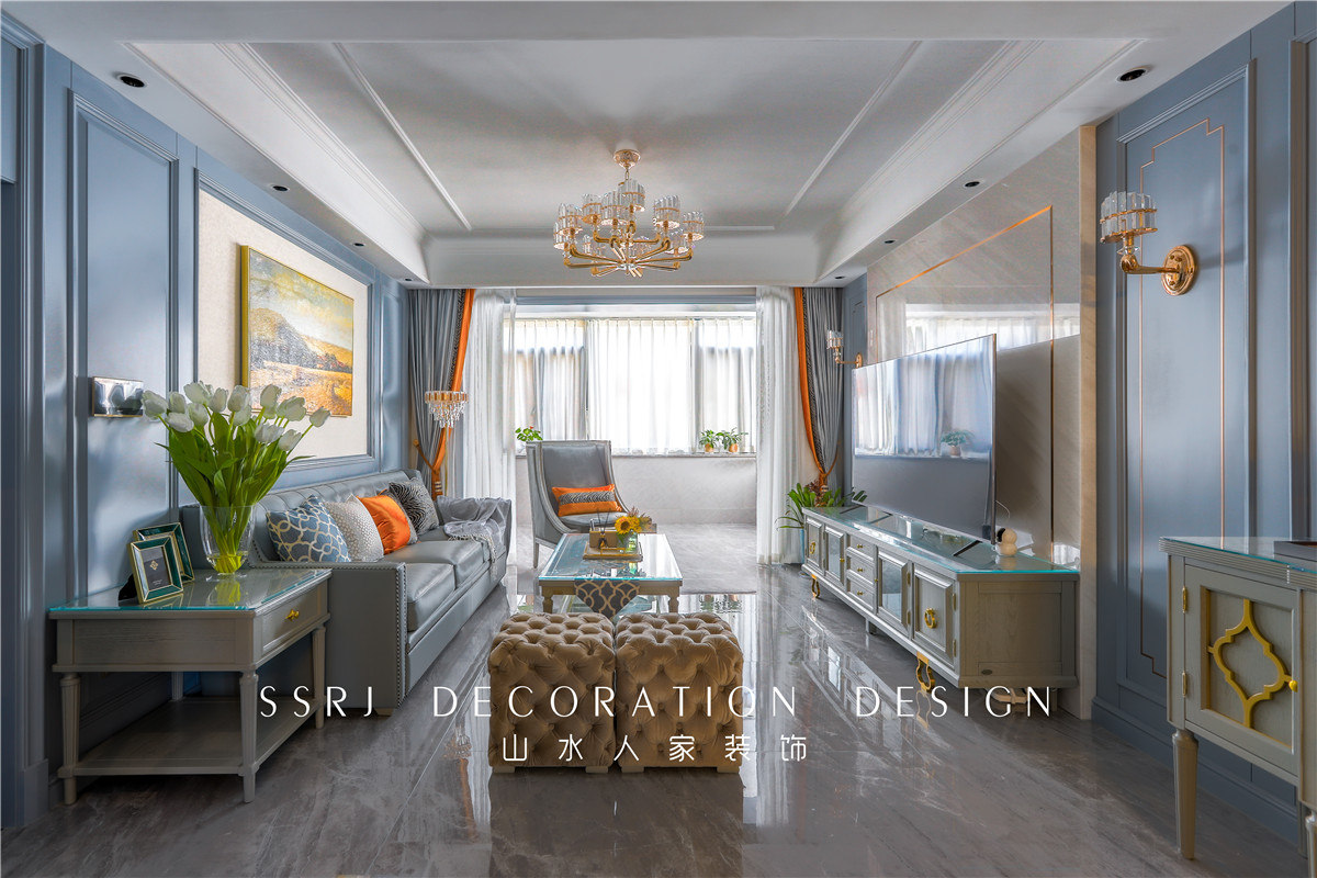 聯投金色港灣美式風格裝修效果圖