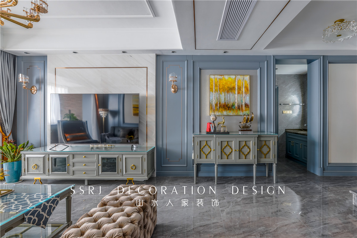 聯投金色港灣美式風格裝修效果圖