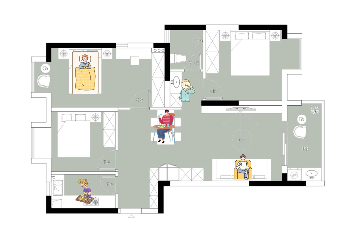 南益名悅華府極簡風格裝修效果圖