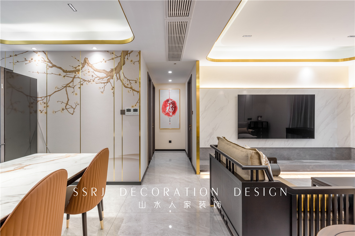龍湖春江酈城現代中式風格裝修效果圖