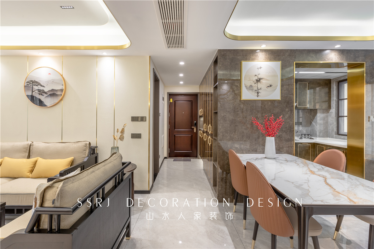 龍湖春江酈城現代中式風格裝修效果圖