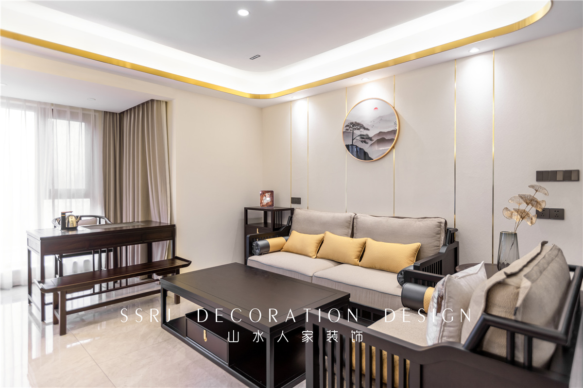 龍湖春江酈城現代中式風格裝修效果圖