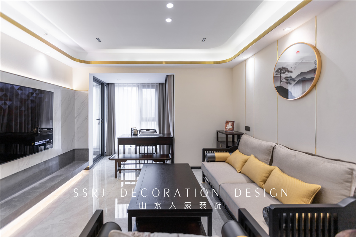 龍湖春江酈城現代中式風格裝修效果圖