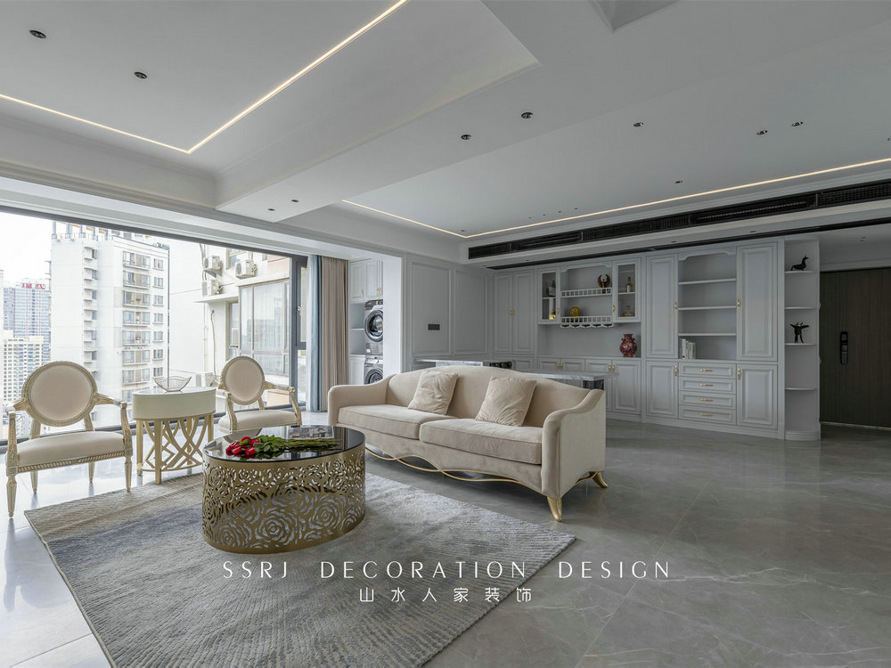 金色華府現代法式風格實景裝修效果圖