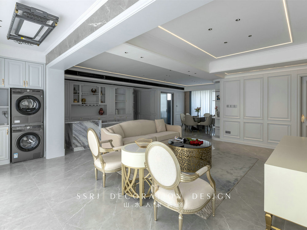 金色華府現代法式風格實景裝修效果圖