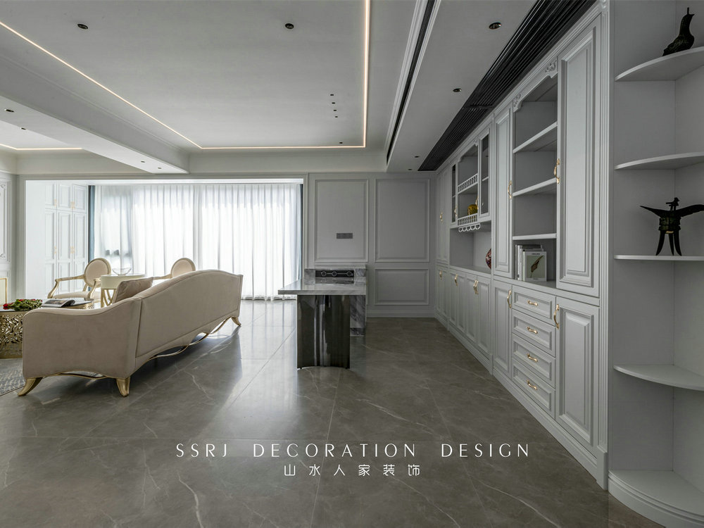 金色華府現代法式風格實景裝修效果圖