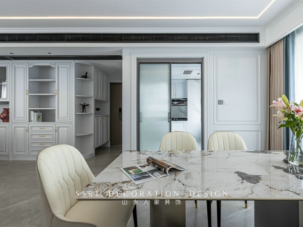 金色華府現代法式風格實景裝修效果圖