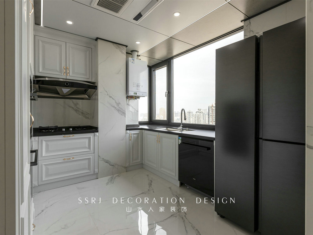 金色華府現代法式風格實景裝修效果圖