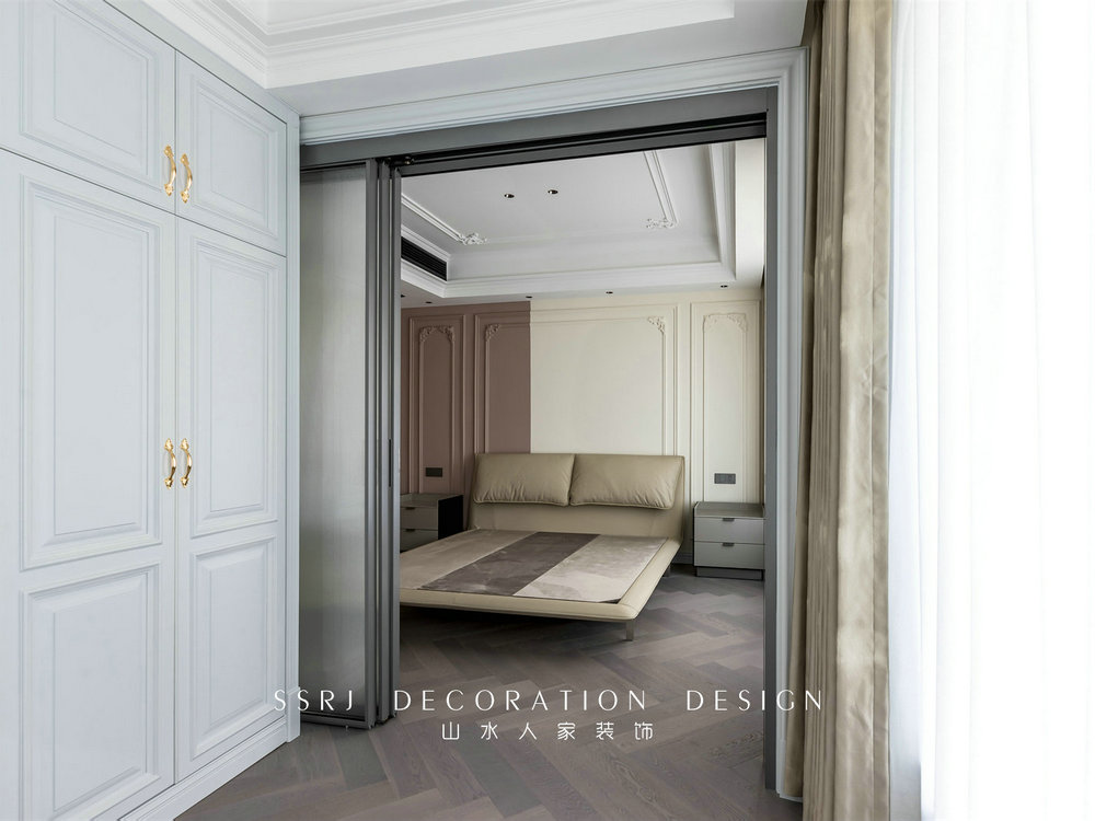 金色華府現代法式風格實景裝修效果圖