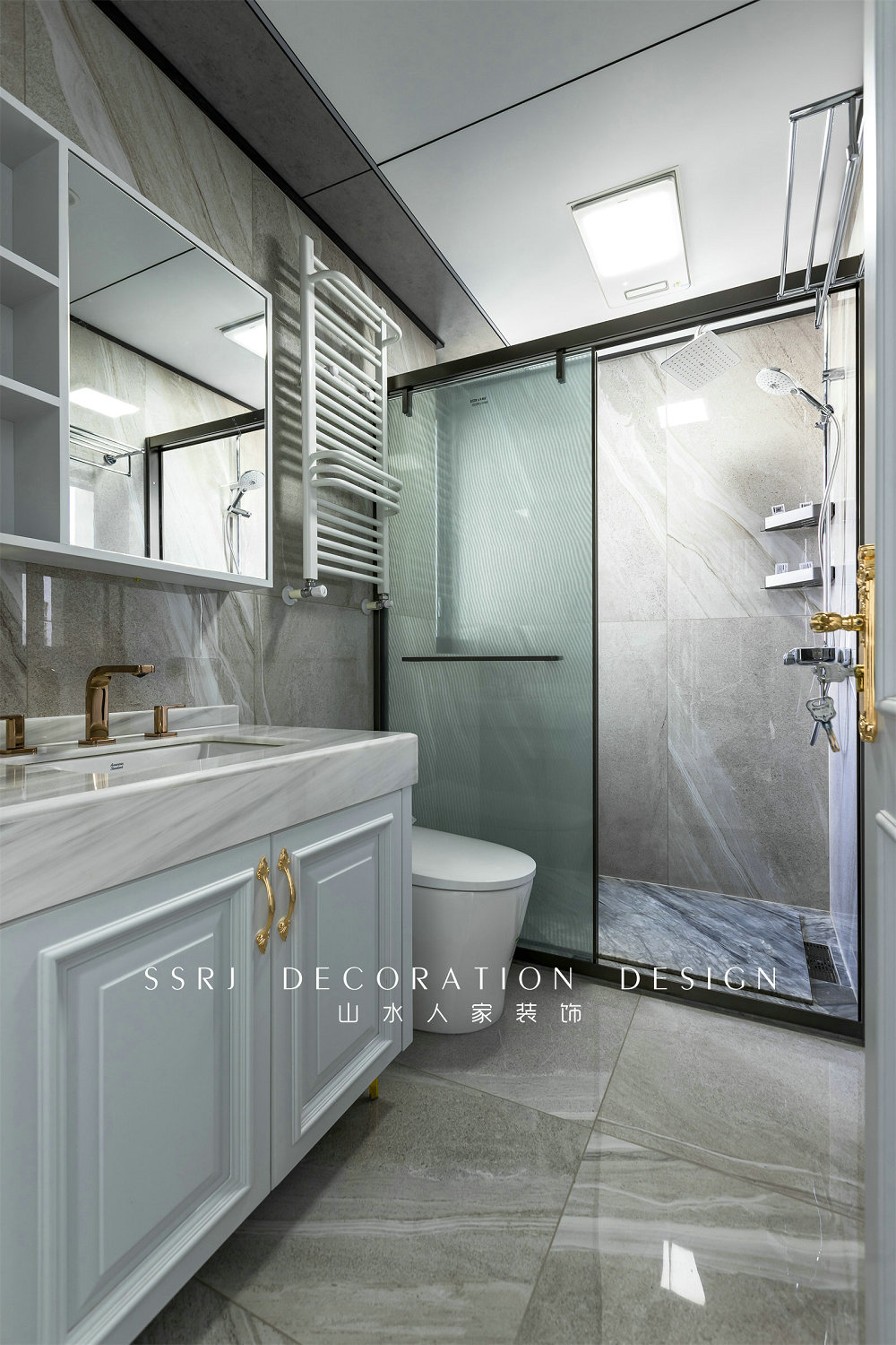 金色華府現代法式風格實景裝修效果圖