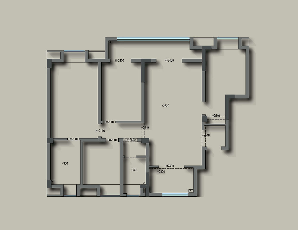 洺悅御府現代風格實景裝修效果圖