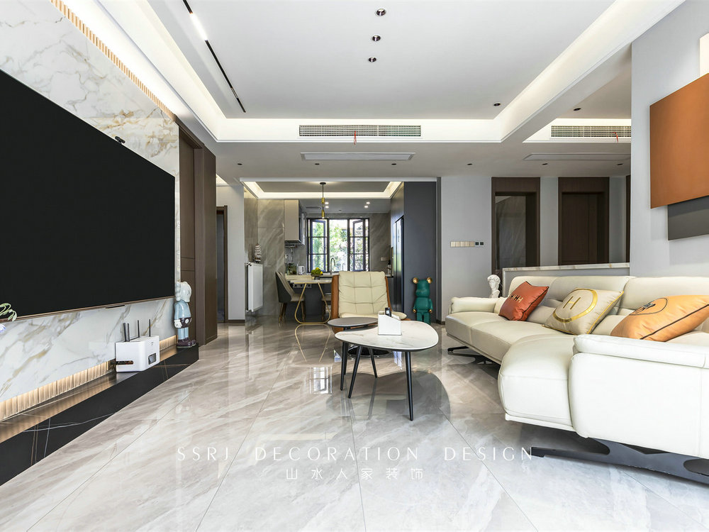 洺悅御府現代風格實景裝修效果圖