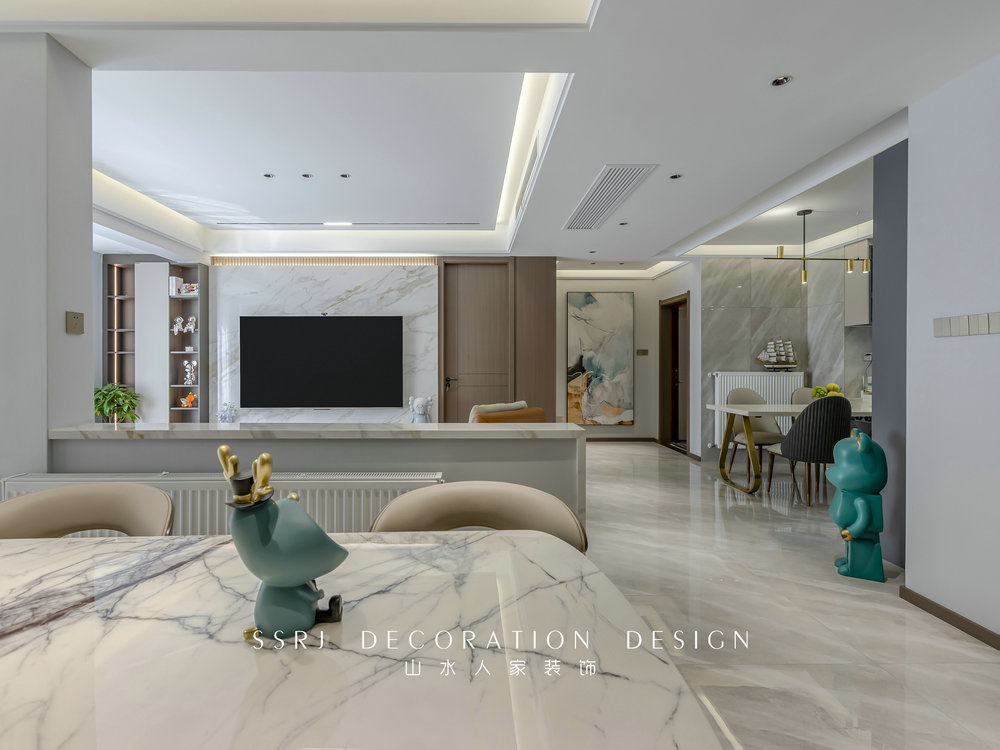 洺悅御府現代風格實景裝修效果圖