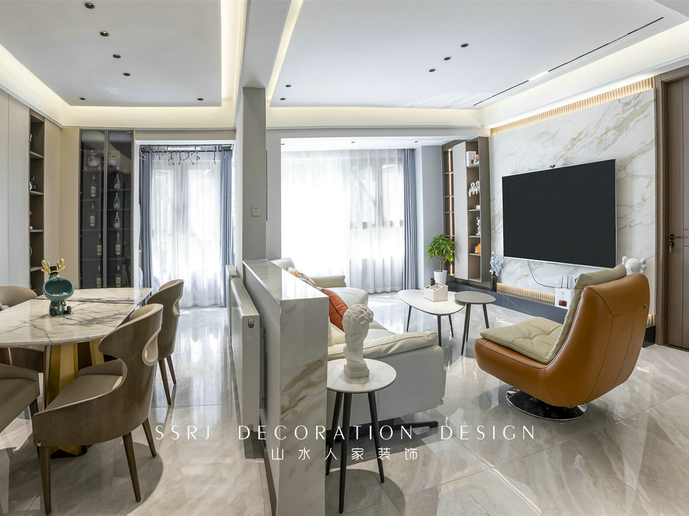 洺悅御府現代風格實景裝修效果圖