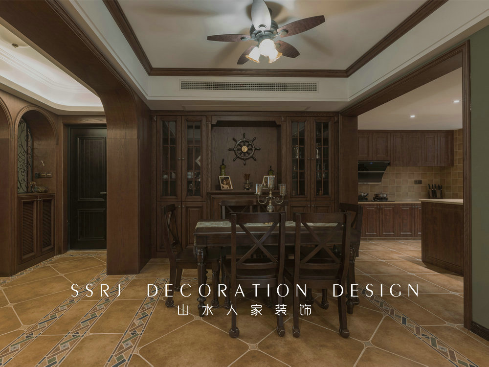 海倫小鎮復古美式風格實景裝修效果圖