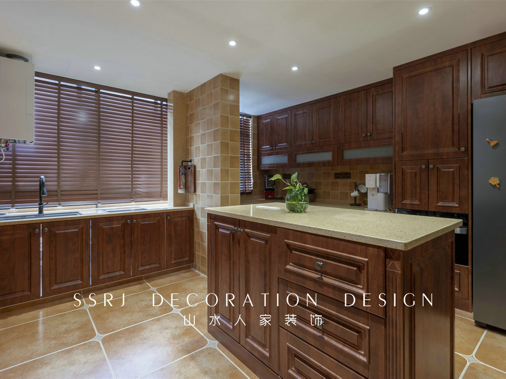 海倫小鎮復古美式風格實景裝修效果圖