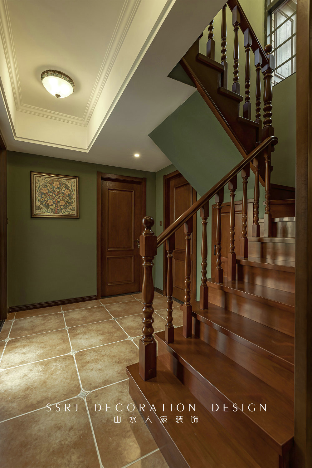 海倫小鎮復古美式風格實景裝修效果圖