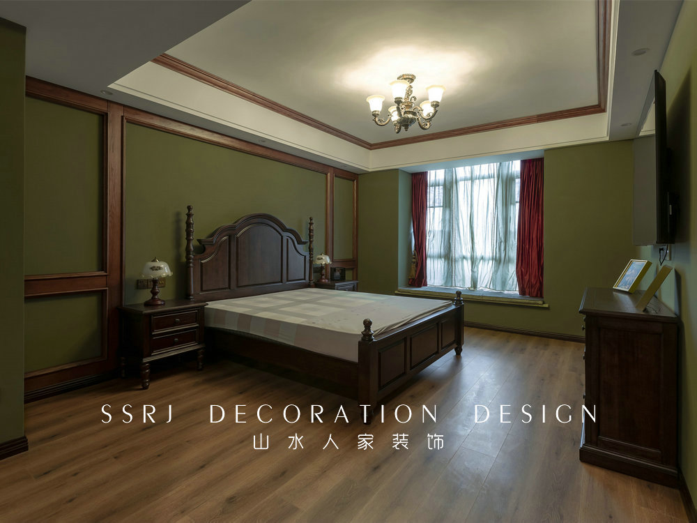 海倫小鎮復古美式風格實景裝修效果圖