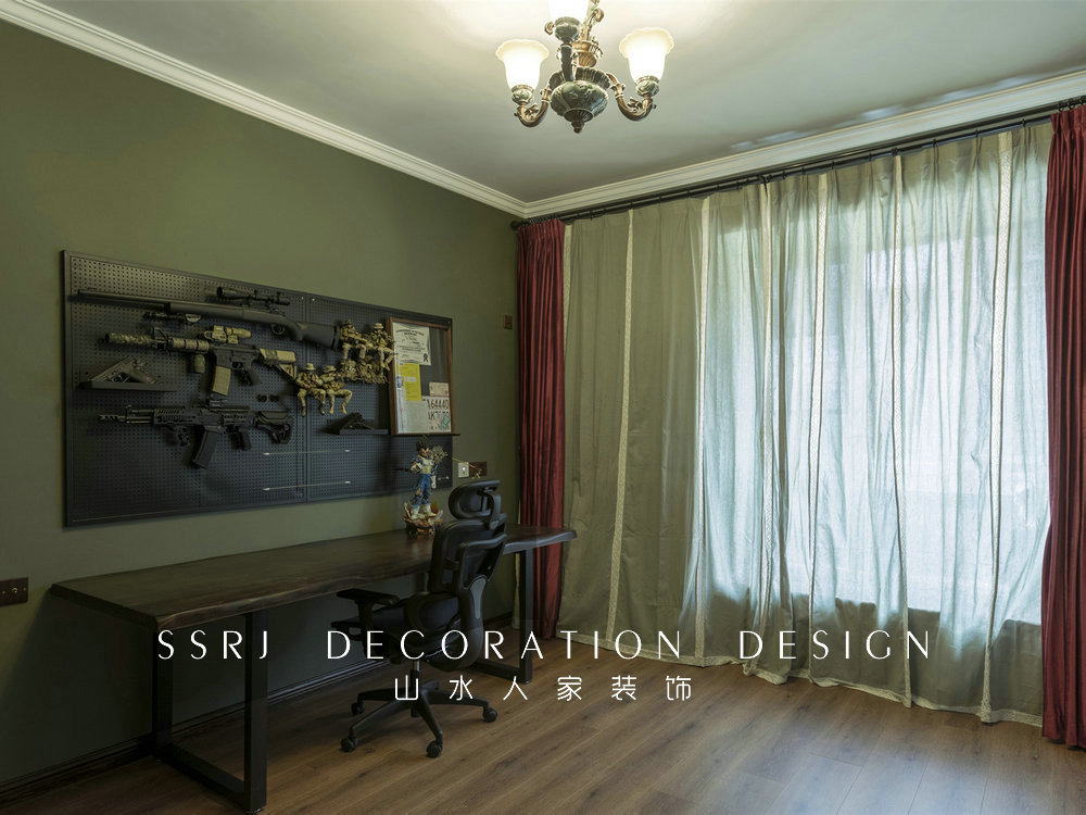 海倫小鎮復古美式風格實景裝修效果圖