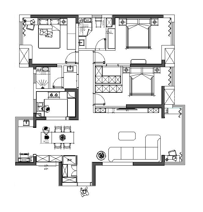 中建鉑公館現代風格實景裝修效果圖