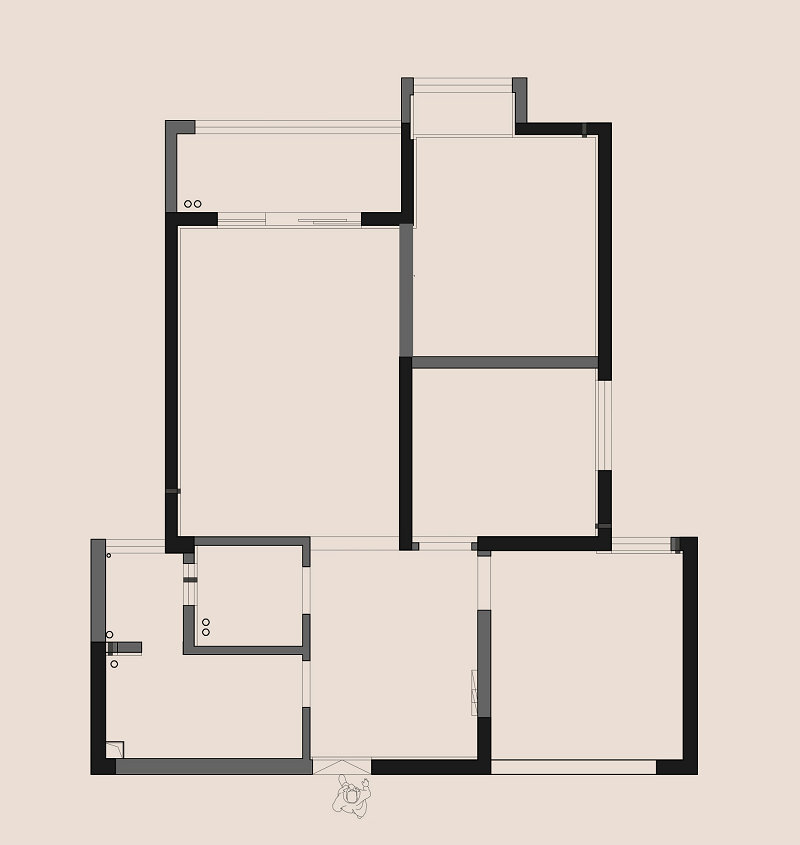 中建鉑公館105平現代簡約風格裝修效果圖