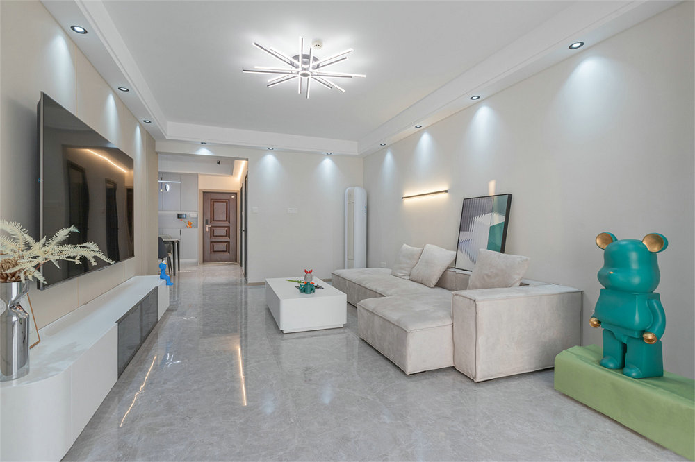 中建鉑公館105平現代簡約風格裝修效果圖