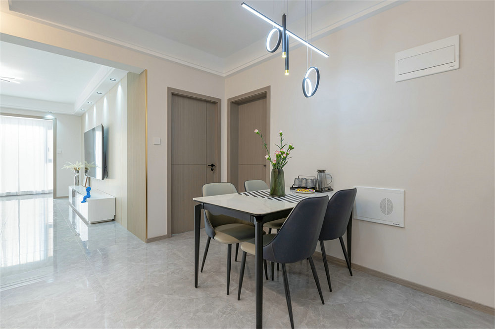 中建鉑公館105平現代簡約風格裝修效果圖