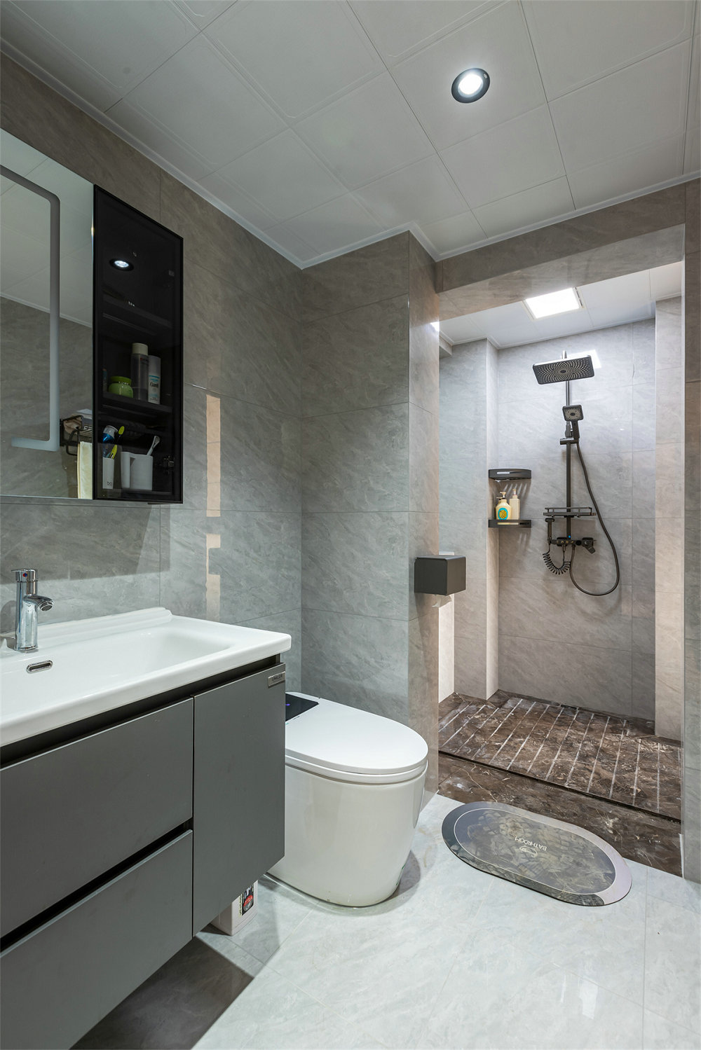 中建鉑公館105平現代簡約風格裝修效果圖