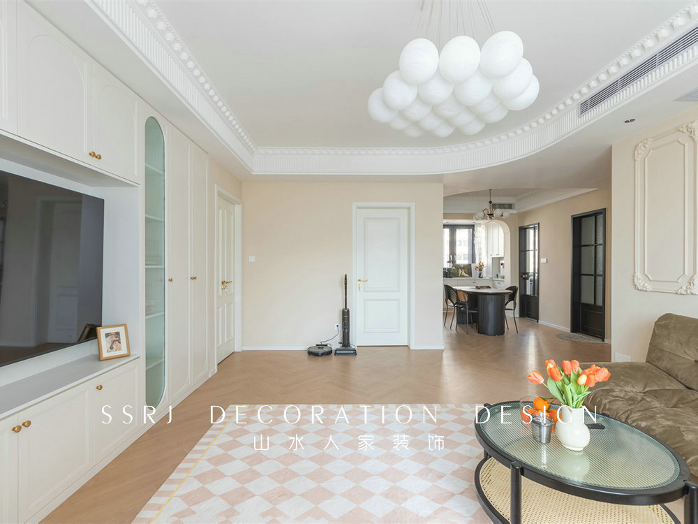 康橋小區法式奶油風格裝修效果圖