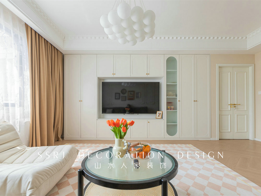 康橋小區法式奶油風格裝修效果圖