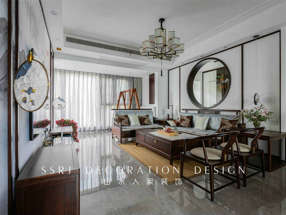 聯投光谷瑞園160平中式風格裝修效果圖