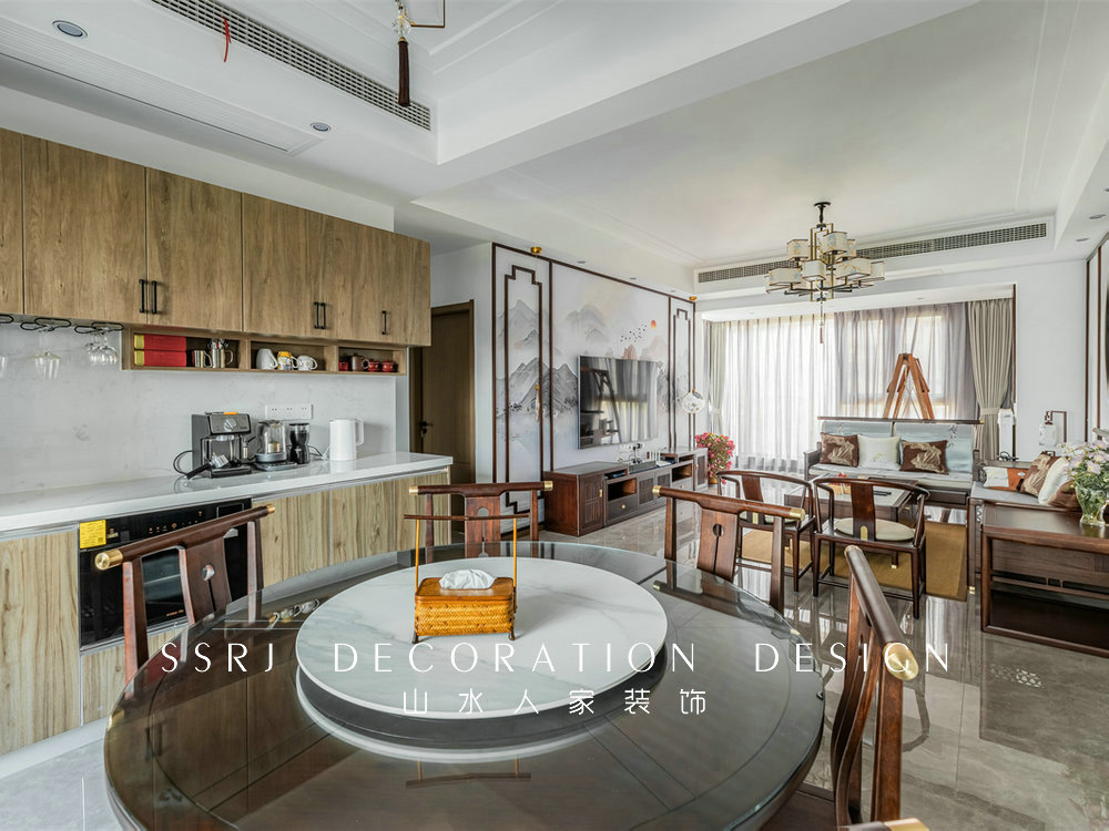 聯投光谷瑞園160平中式風格裝修效果圖