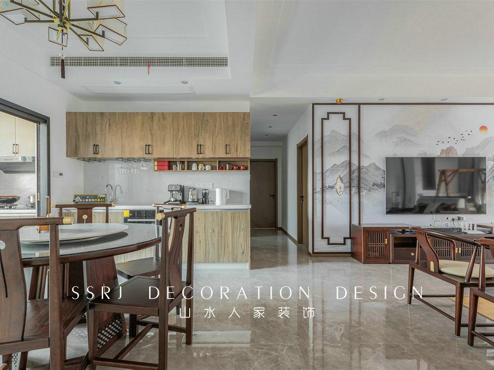 聯投光谷瑞園160平中式風格裝修效果圖