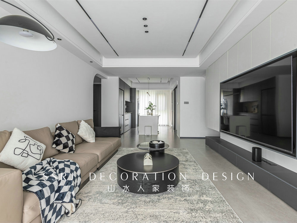 中建鉑公館126平極簡風格裝修效果圖