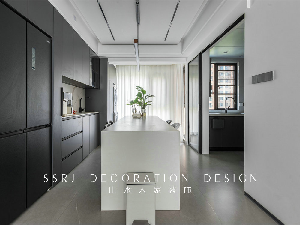 中建鉑公館126平極簡風格裝修效果圖