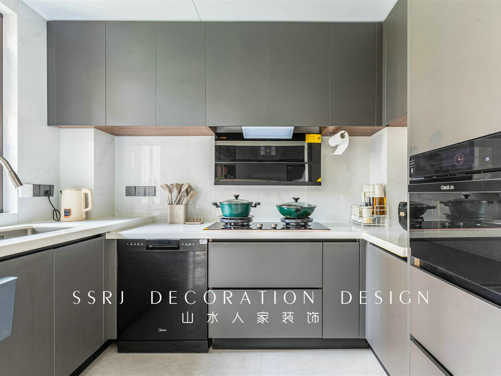 中建鉑公館126平極簡風格裝修效果圖