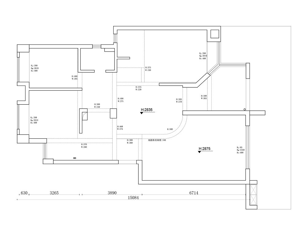 琴臺穎園124平現代風格裝修效果圖