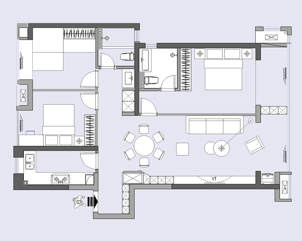 融創望江府115平意式輕奢風格裝修效果圖