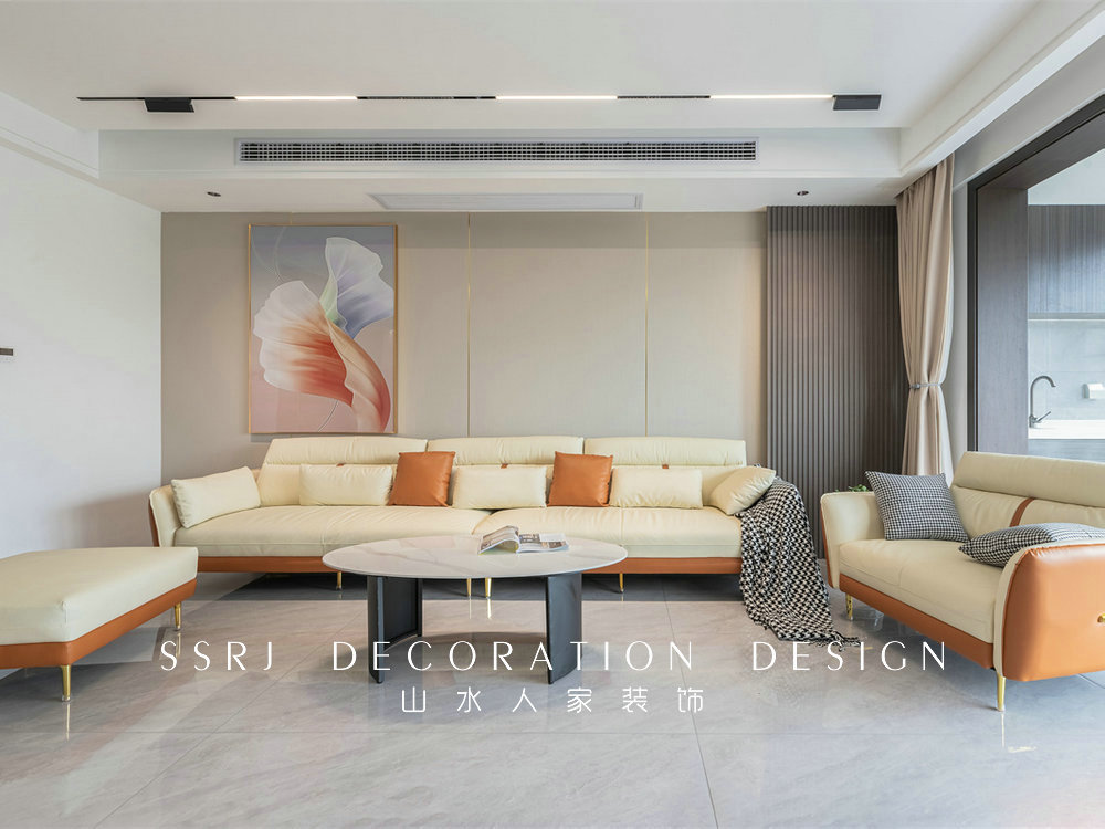 金龍花園135平現代風格裝修效果圖