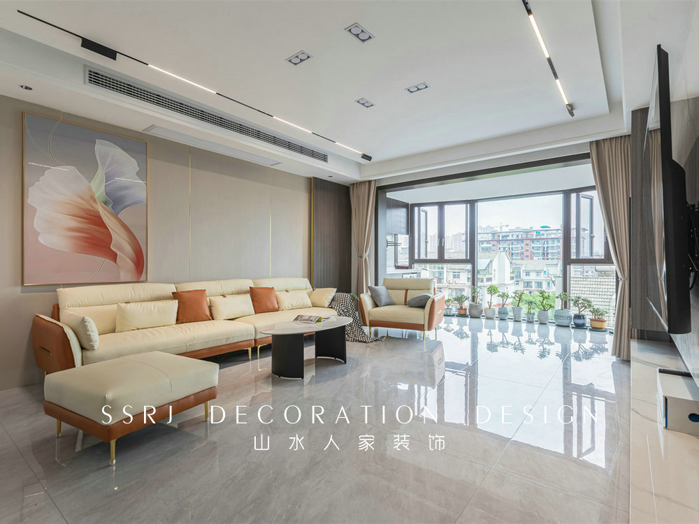 金龍花園135平現代風格裝修效果圖